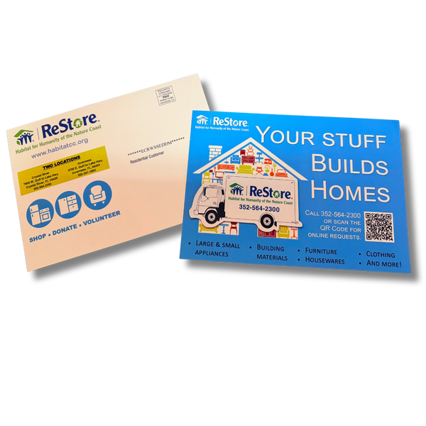 Habitat for Humanity. Magnet Postcard. Mailer. EDDM.
