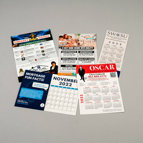 BigMag oversized magnetic mailer postcard with peelable magnet strip on the back.