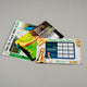Laminated magnetic mailer postcard with embedded business card magnet, USPS automation approved.